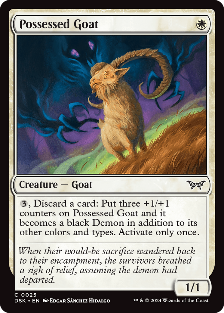 Possessed Goat [Duskmourn: House of Horror]