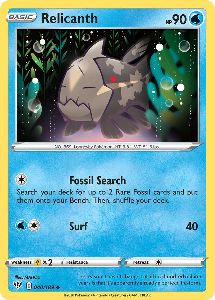 Relicanth (040/189) [Sword & Shield: Darkness Ablaze]