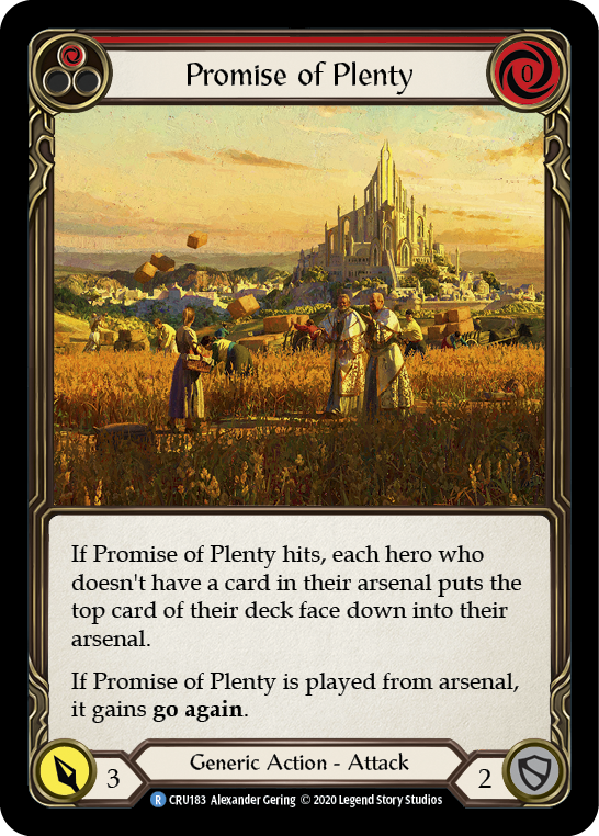 Promise of Plenty (Red) [CRU183] 1st Edition Rainbow Foil