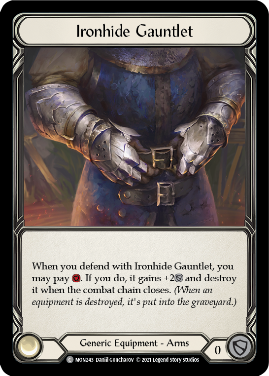 Ironhide Gauntlet [MON243-CF] 1st Edition Cold Foil