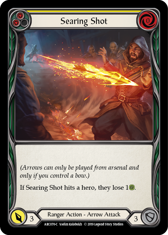 Searing Shot (Yellow) [ARC070-C] 1st Edition Rainbow Foil