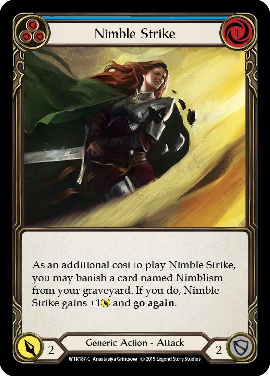 Nimble Strike (Blue) [WTR187-C] Alpha Print Rainbow Foil