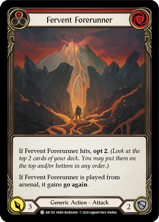 Fervent Forerunner (Red) [U-ARC182] Unlimited Rainbow Foil