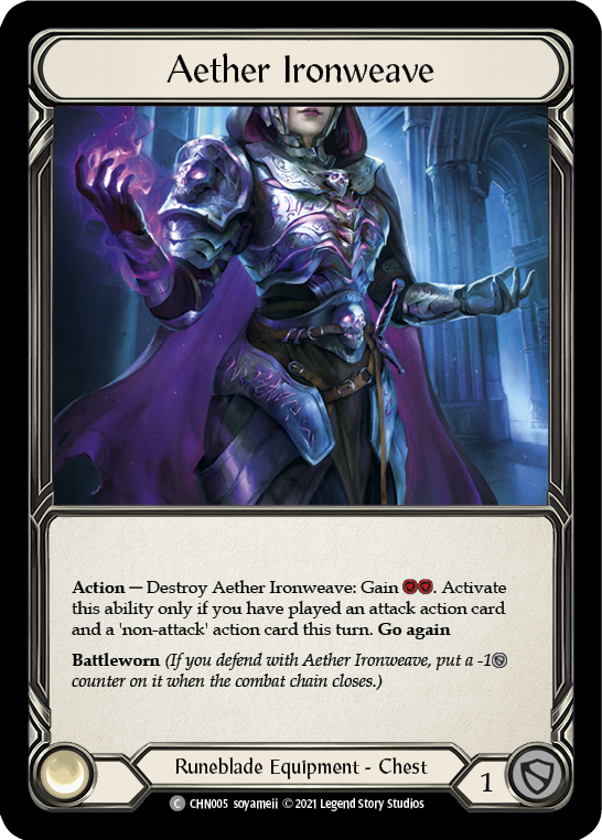 Aether Ironweave [CHN005] (Monarch Chane Blitz Deck)