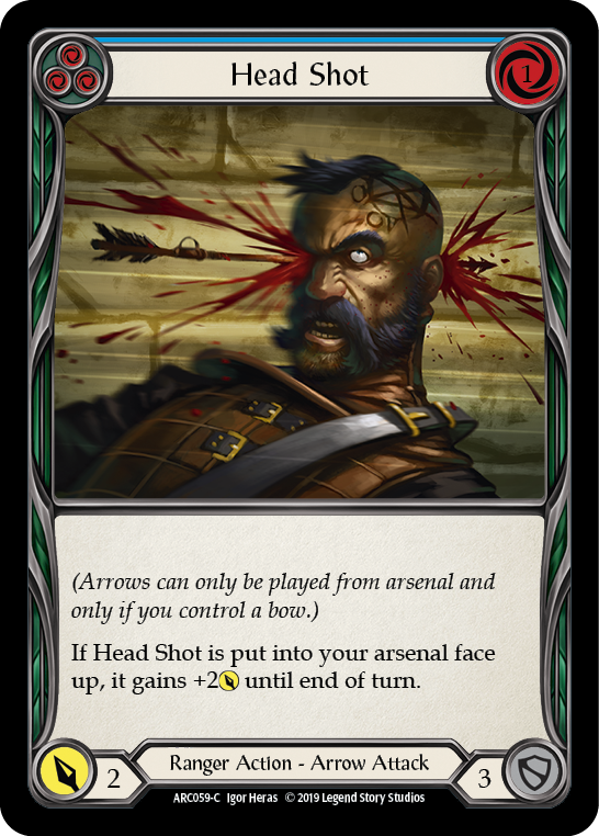 Head Shot (Blue) [ARC059-C] 1st Edition Rainbow Foil