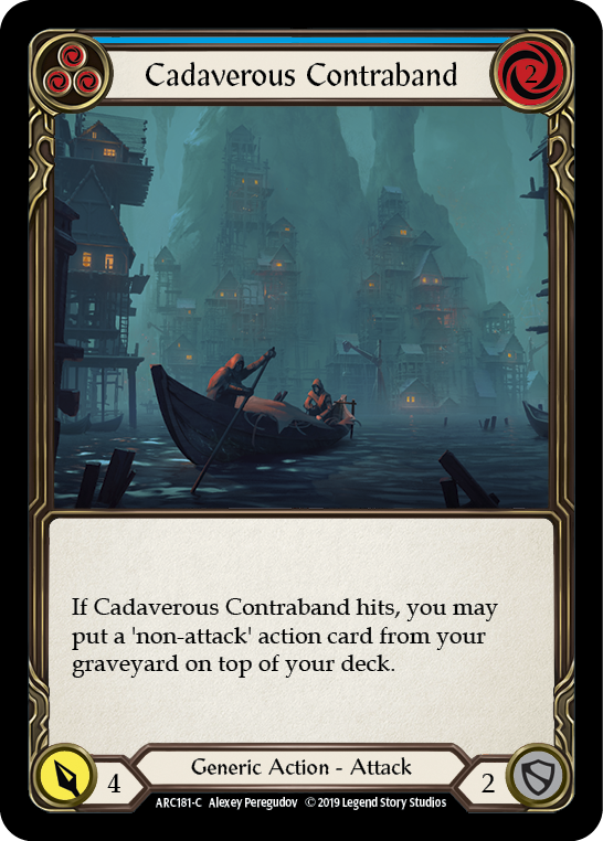 Cadaverous Contraband (Blue) [ARC181-C] 1st Edition Rainbow Foil