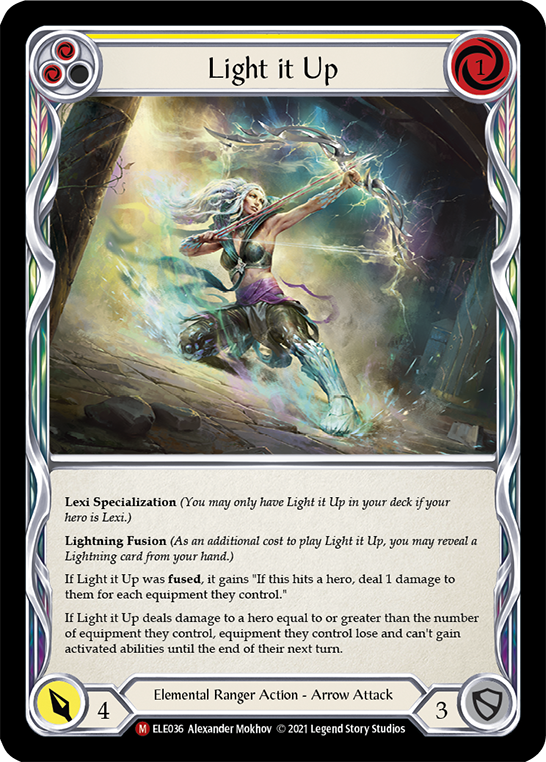 Light it Up [ELE036] (Tales of Aria)  1st Edition Rainbow Foil