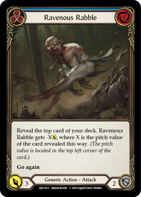 Ravenous Rabble (Blue) [ARC193-C] 1st Edition Normal