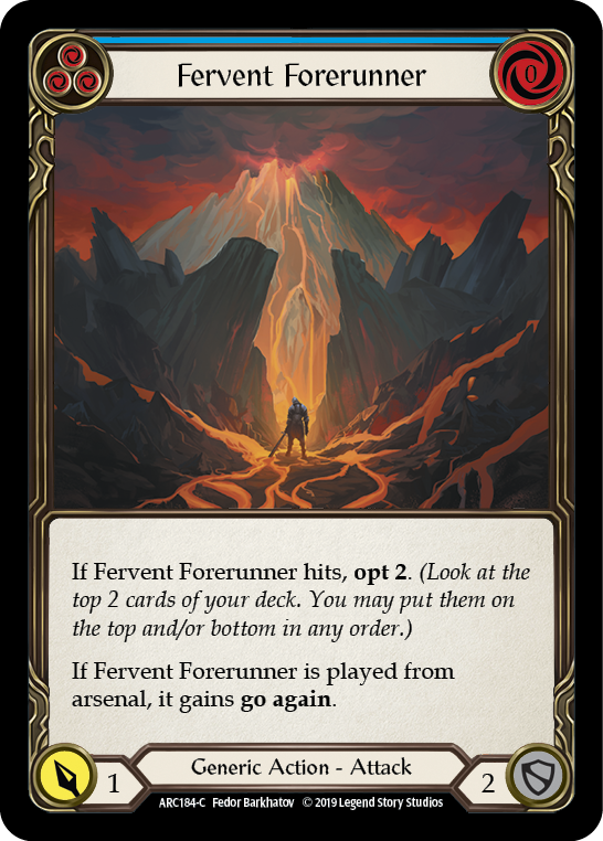 Fervent Forerunner (Blue) [ARC184-C] 1st Edition Normal