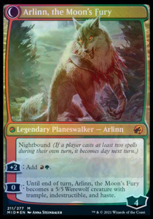 Arlinn, the Pack's Hope // Arlinn, the Moon's Fury [Innistrad: Midnight Hunt Prerelease Promos]