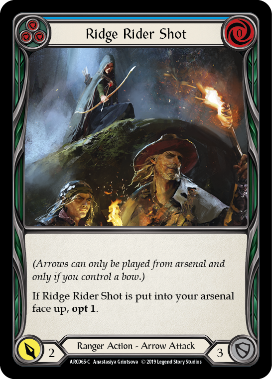 Ridge Rider Shot (Blue) [ARC065-C] 1st Edition Rainbow Foil