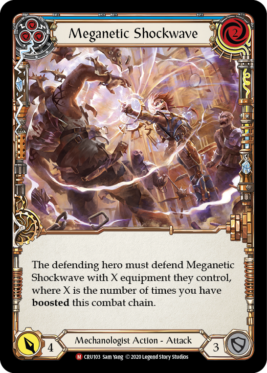 Meganetic Shockwave [CRU103] 1st Edition Rainbow Foil