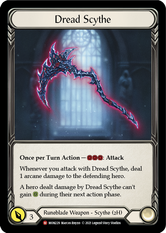 Dread Scythe [MON229-CF] 1st Edition Cold Foil