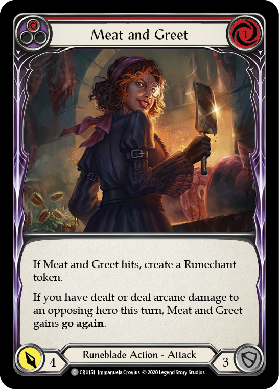 Meat and Greet (Red) [CRU151] 1st Edition Rainbow Foil