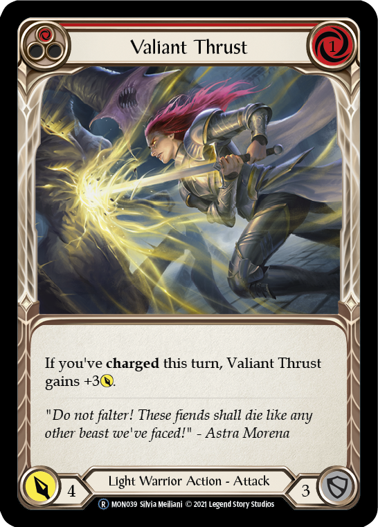 Valiant Thrust (Red) [U-MON039] Unlimited Normal