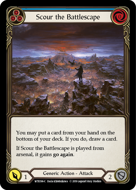 Scour the Battlescape (Blue) [WTR196-C] Alpha Print Normal